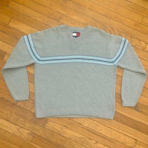 Tommy Hilfiger 90s 00 Blue Stripe Knit Sweater